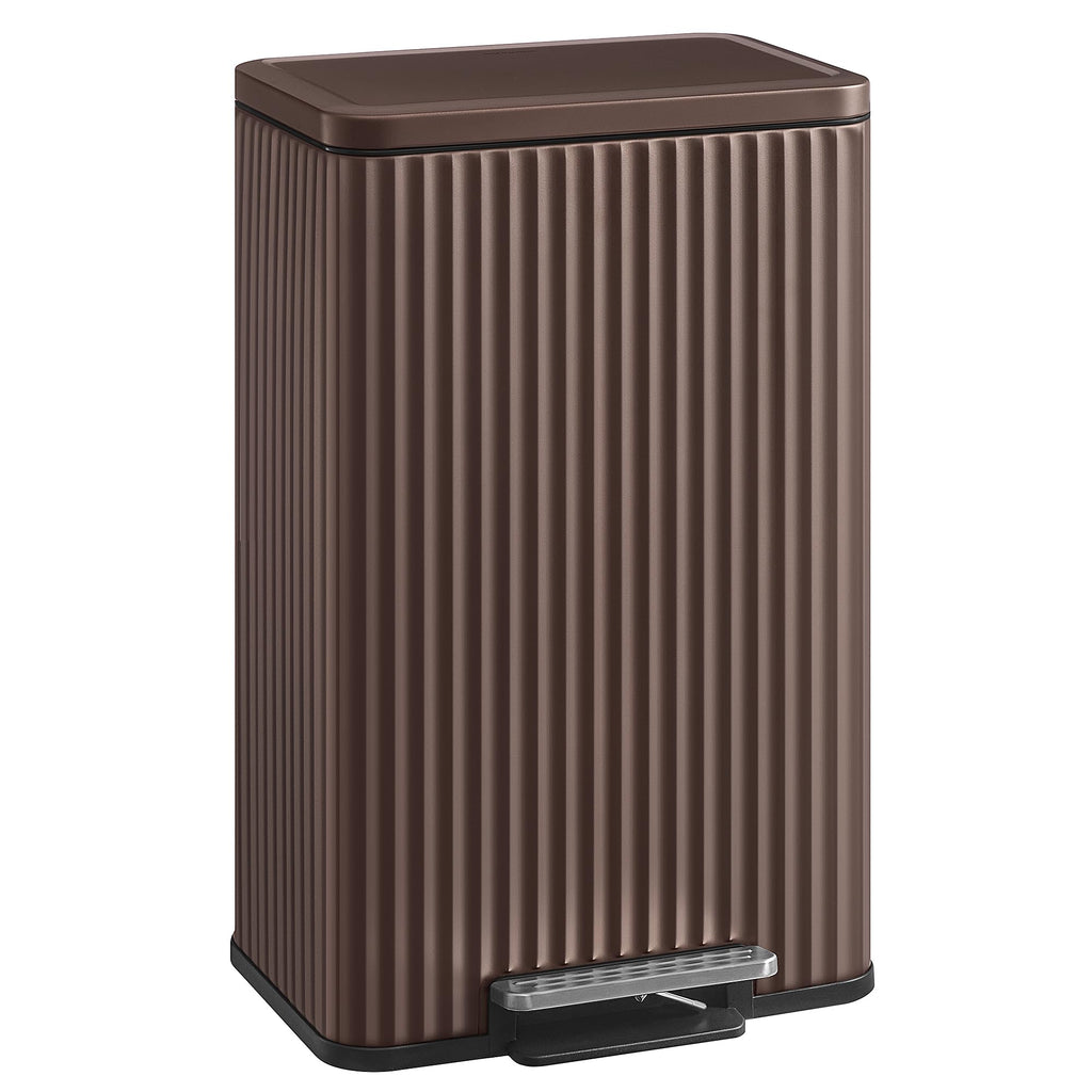 SONGMICS 13 Gallon Stainless Steel Kitchen Trash Can with Lid