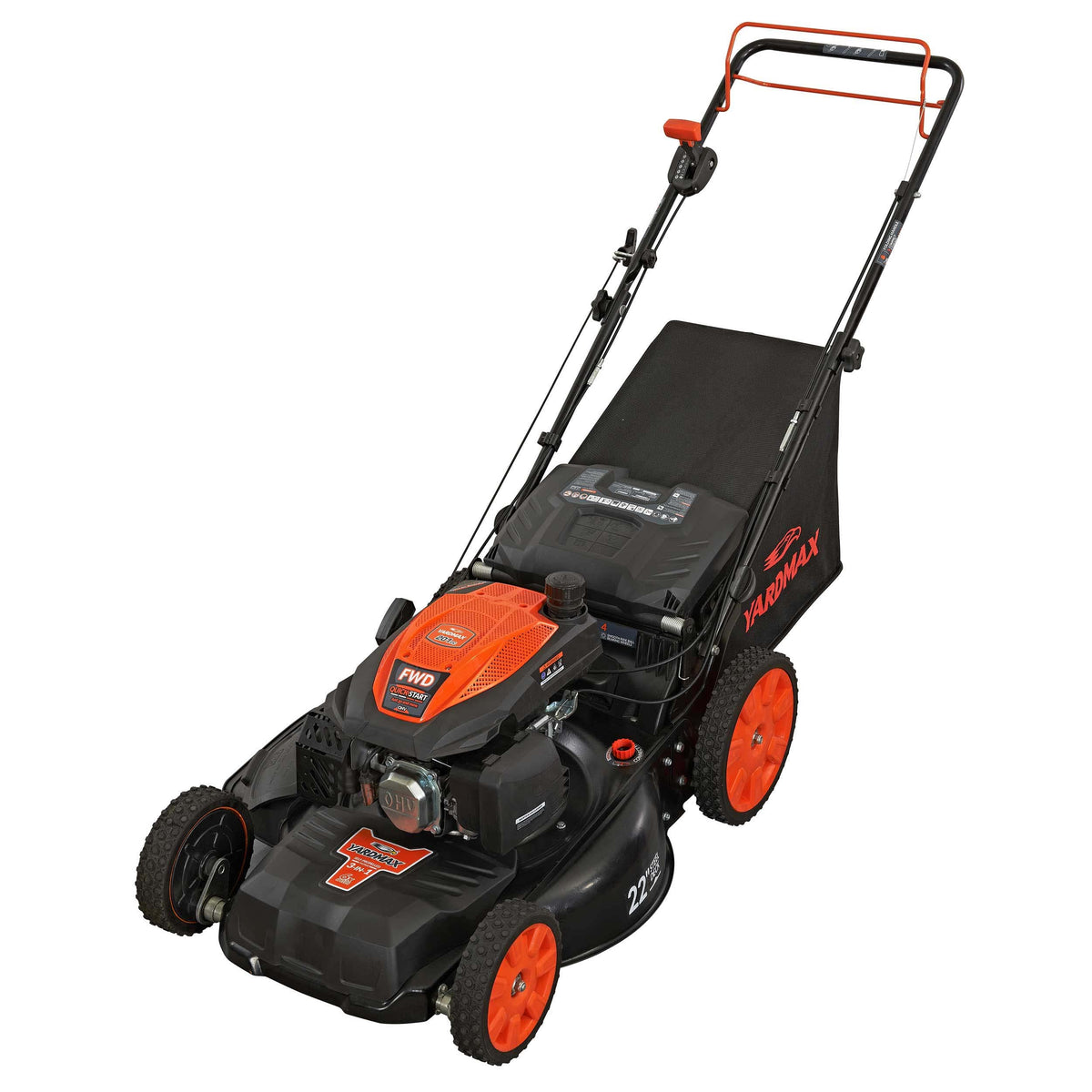 YARDMAX 22" 201cc Self-Propelled 6-Speed Lawn Mower