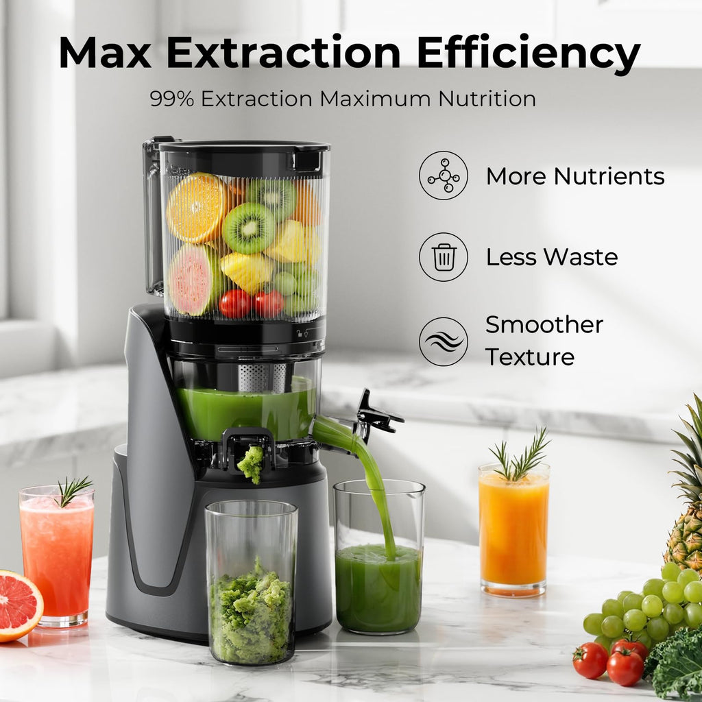 EANORUUS 3-in-1 Cold Press Juicer with Large 100oz Capacity