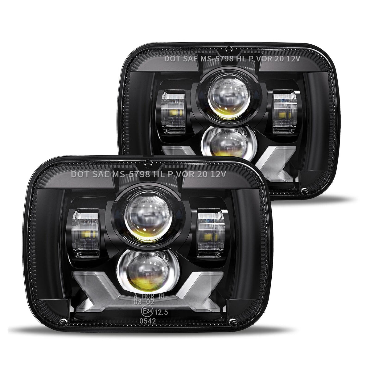 HWSTAR H6054 LED Headlights 180W for Jeep Cherokee XJ
