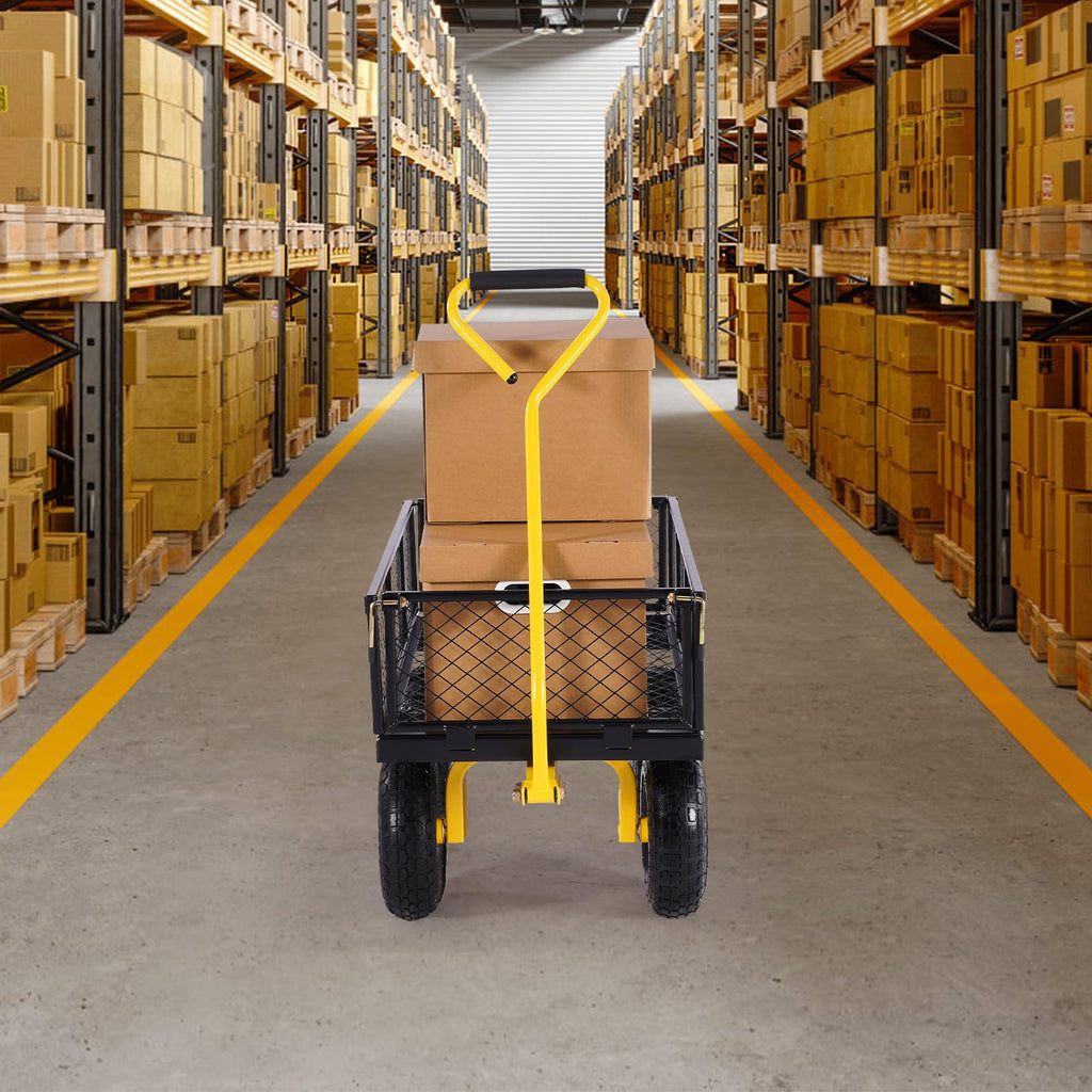 VEVOR 500 Lbs Heavy Duty Steel Garden Cart on Wheels