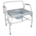 DMI Drop Arm Portable Toilet Commode with Extra-Wide Seat