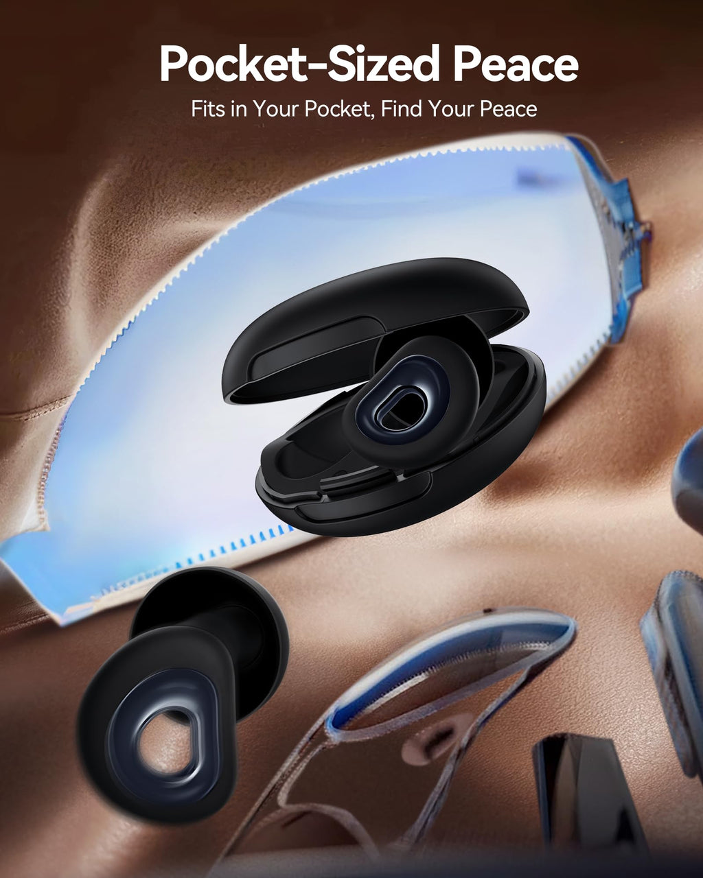 BIGOOD Ear Plugs for Sleeping - 50dB Noise Cancelling