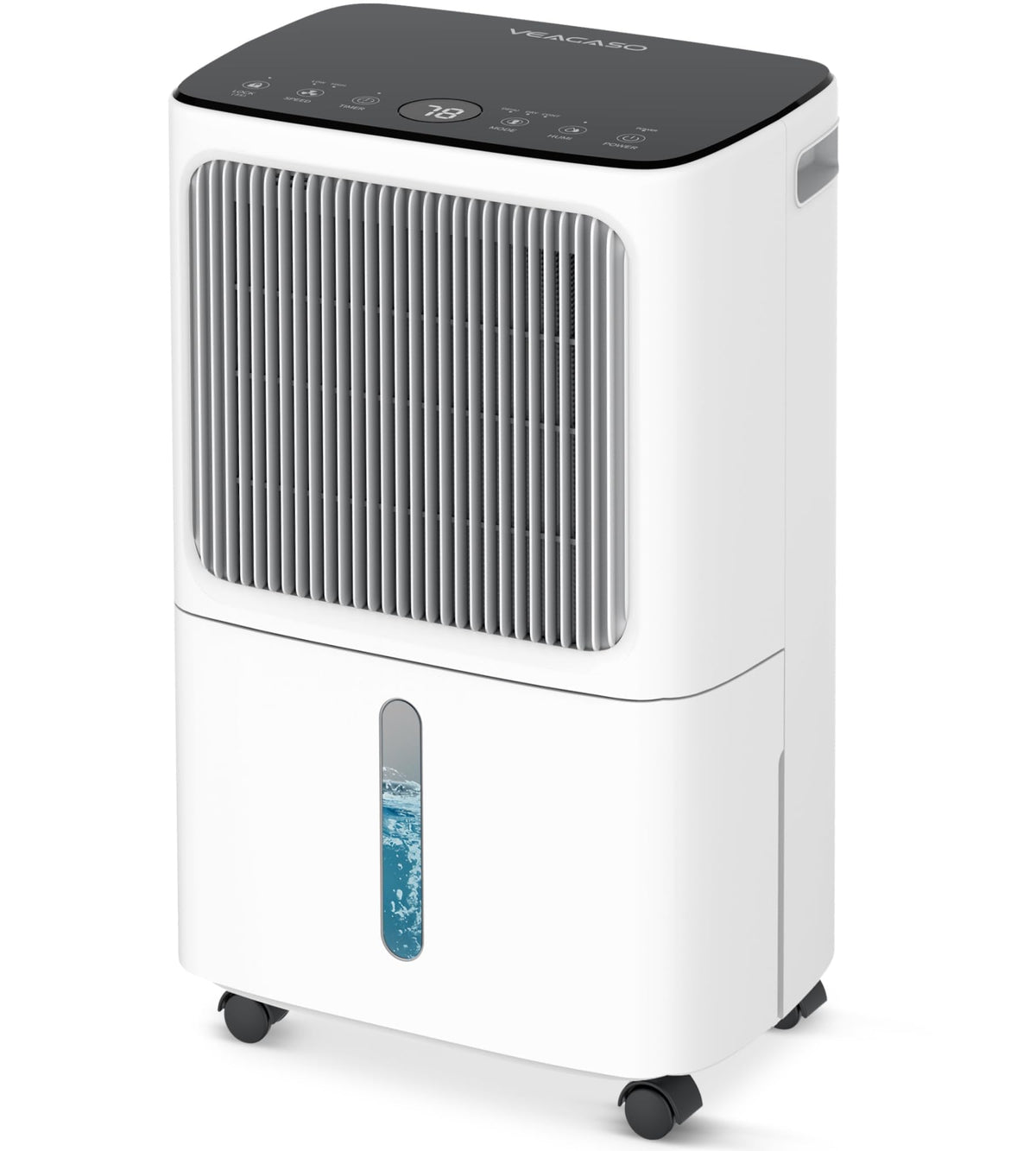 VEAGASO 2500 Sq.Ft Dehumidifier with Drain Hose & Humidity Control