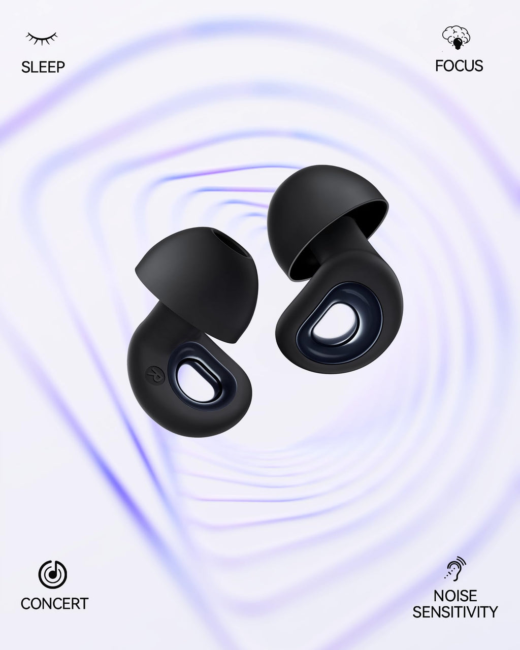 BIGOOD Ear Plugs for Sleeping - 50dB Noise Cancelling