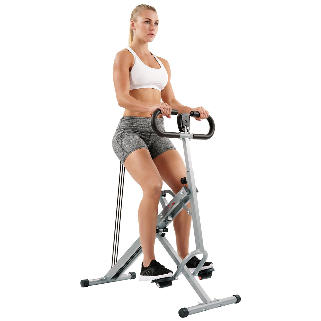 SUNNY HEALTH & FITNESS Smart Row-N-Ride Glute Trainer - Foldable Rower