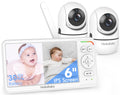 HELLOBABY Baby Monitor with 2 Cameras & 6" Split Screen