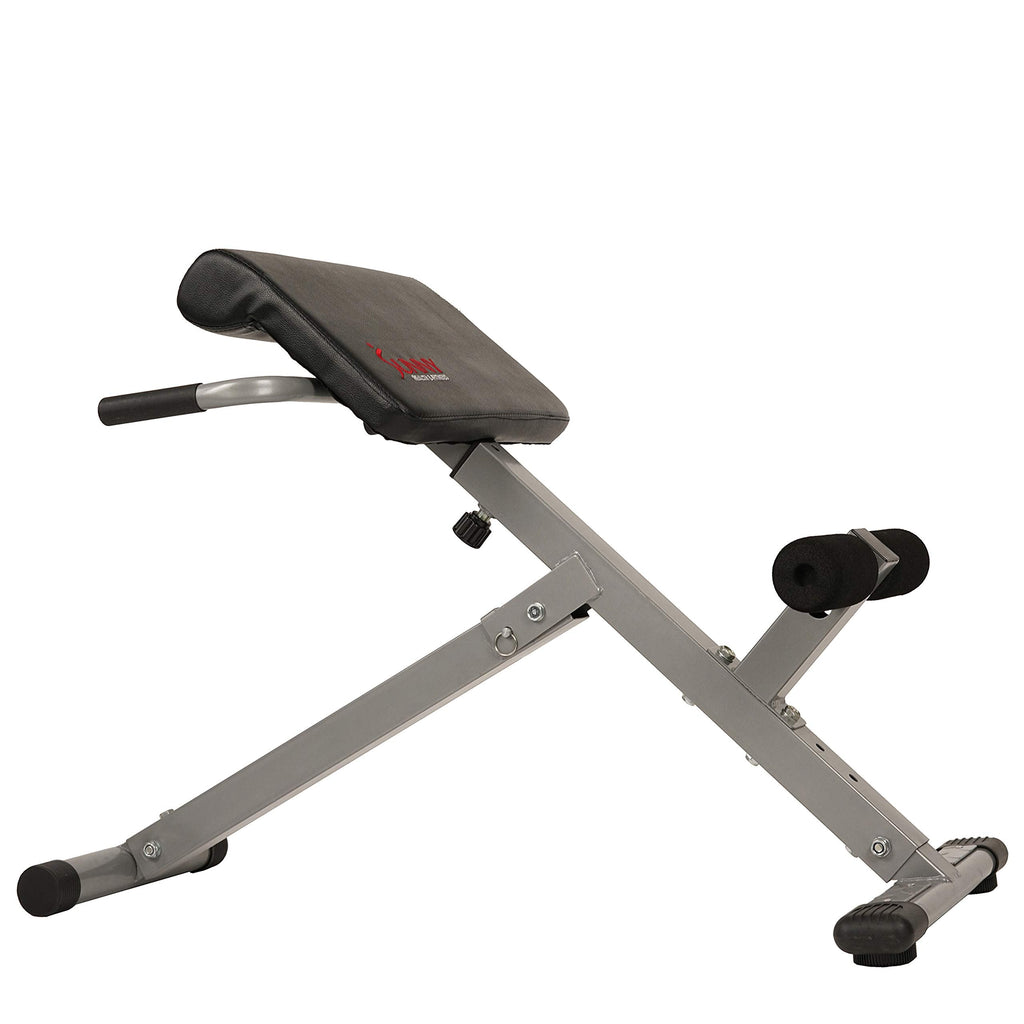 SUNNY HEALTH & FITNESS Foldable Hyperextension Roman Chair for Home Gym