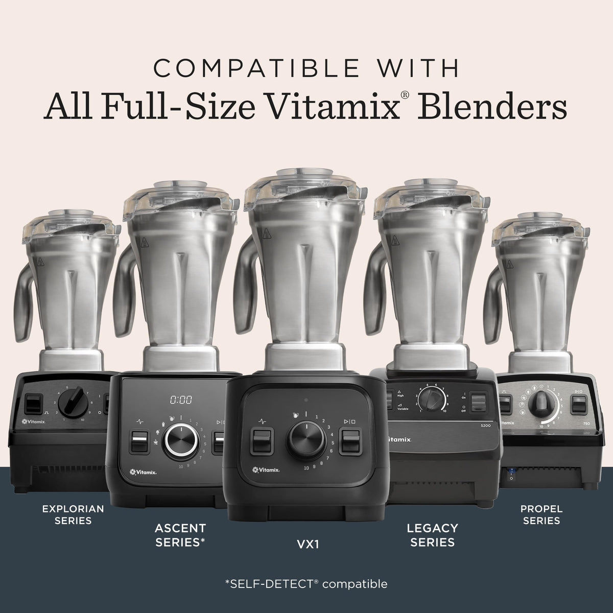 VITAMIX 48-Ounce Stainless Steel Blender Container - Dishwasher Safe