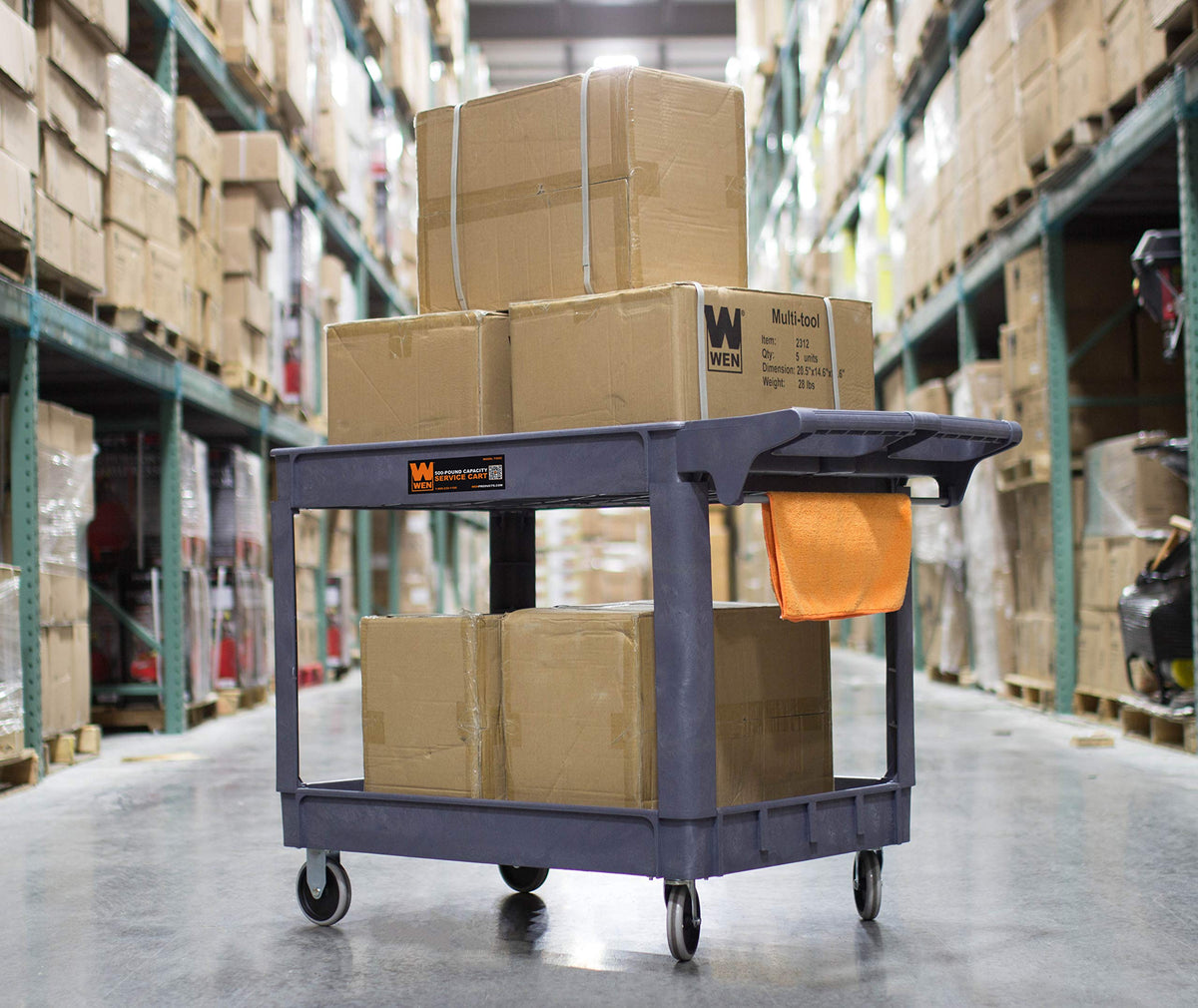 WEN 500-Pound Extra Wide Utility Cart - 46"x25.5"