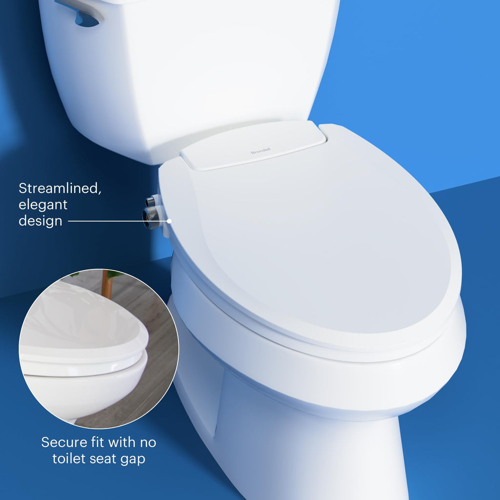 BRONDELL Bidet Toilet Seat Non-Electric for Elongated Toilets