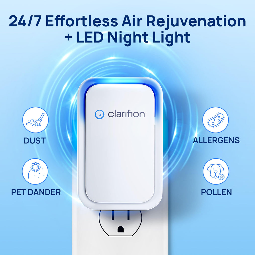 CLARIFION Air Ionizers for Home - 3 Pack, Portable Air Filters