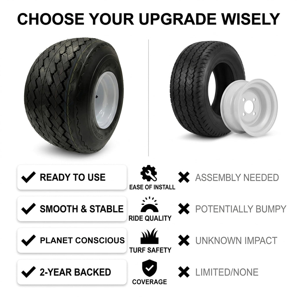 ECUSTOMRIM 4-Pack 8" Golf Cart Wheels & Tires - 18x8.50-8