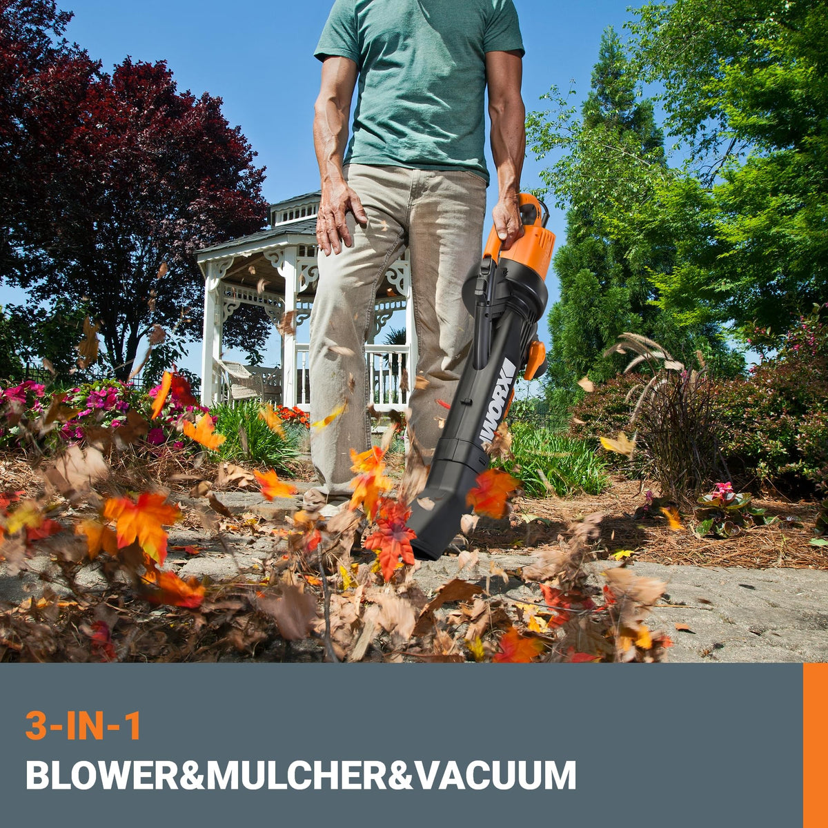 WORX Trivac Electric Leaf Blower, Vacuum & Mulcher
