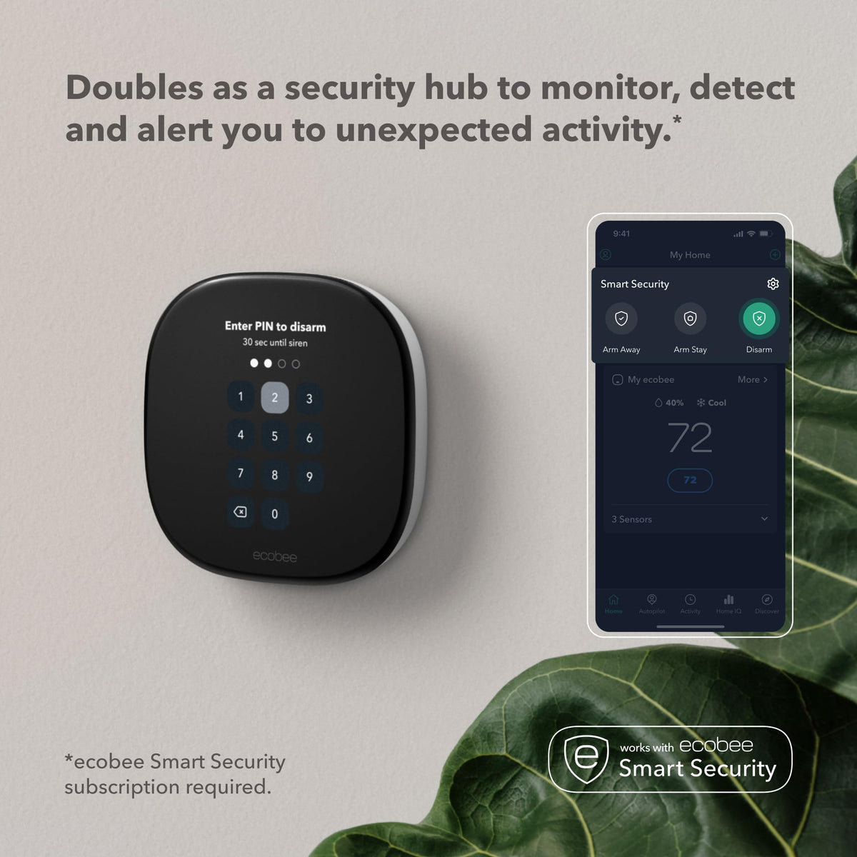 ECOBEE Smart Thermostat Enhanced - WiFi, Works with Siri, Alexa