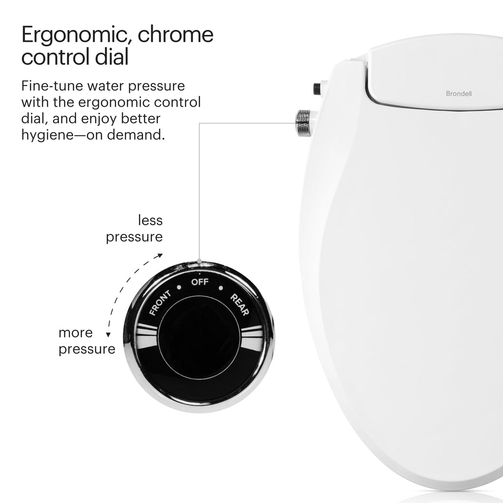 BRONDELL Bidet Toilet Seat Non-Electric for Elongated Toilets