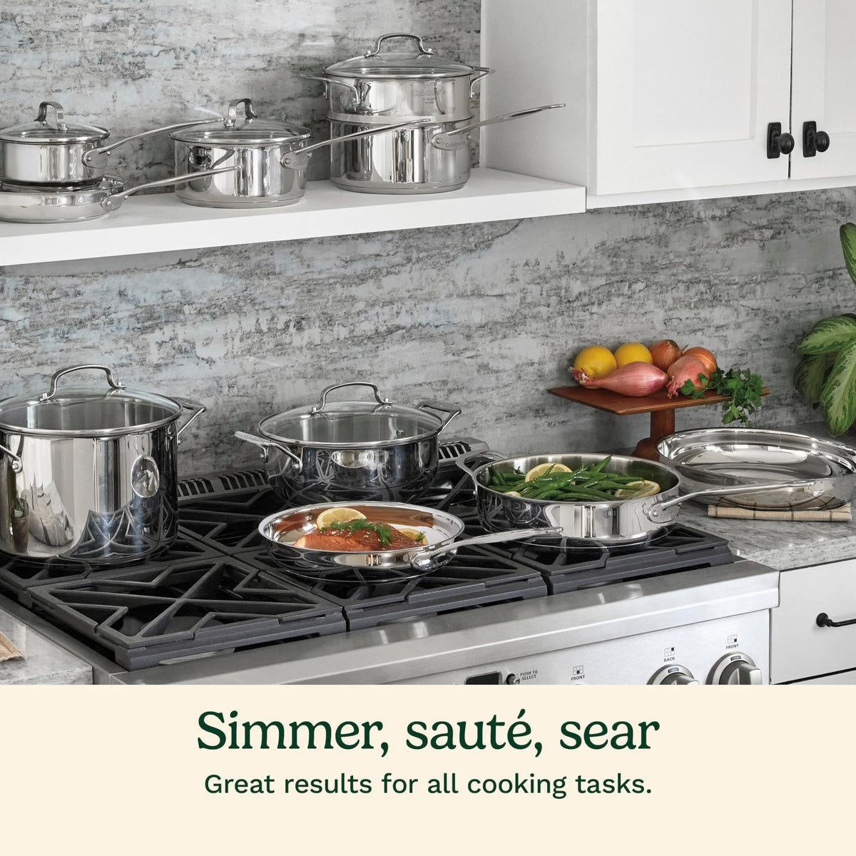 CUISINART 17-Piece Stainless Steel Cookware Set - Classic Collection