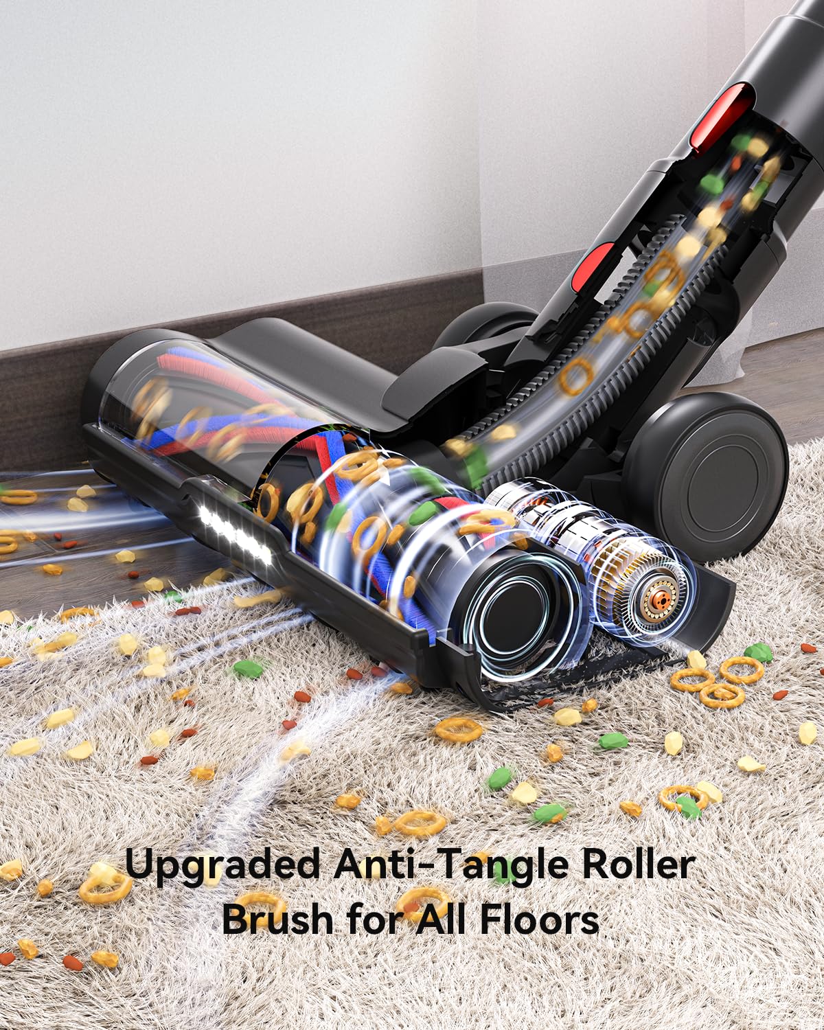 UOSOGI Cordless Vacuum Cleaner 55KPA 650W 70Mins Hurricane Mode