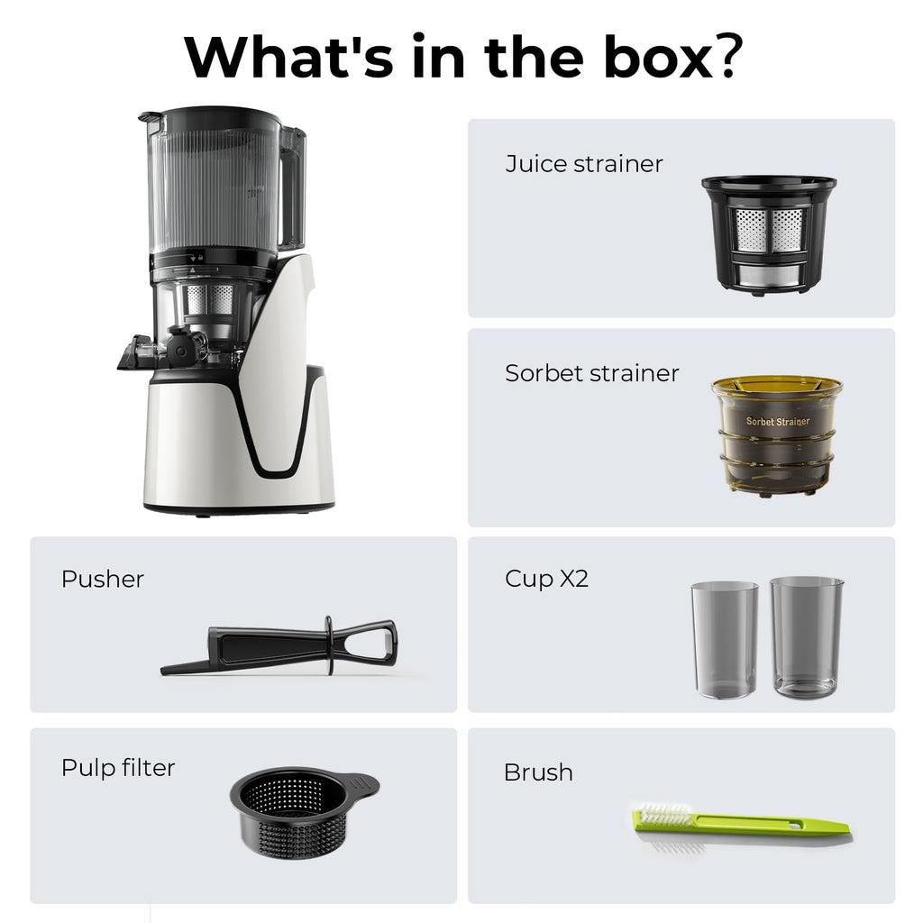 EANORUUS 3-in-1 Cold Press Juicer with 100oz Capacity