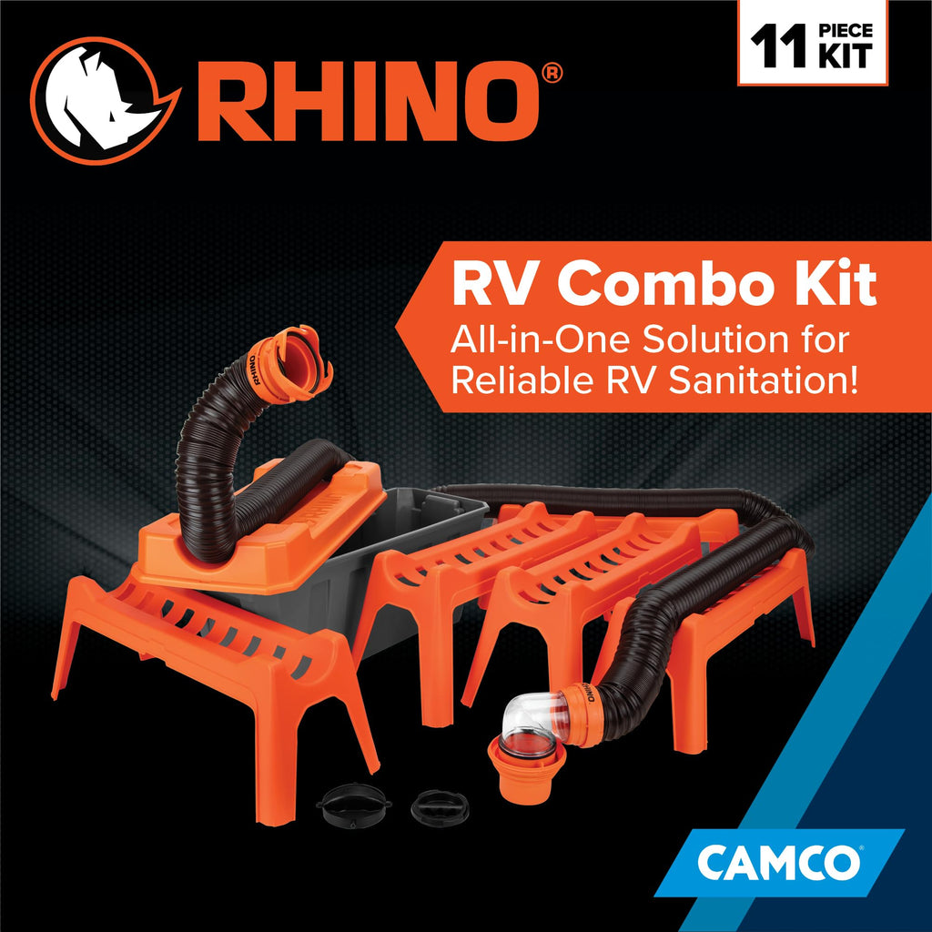 CAMCO Rhino Ultimate 20' RV Sewer Hose Kit - 11 Pieces
