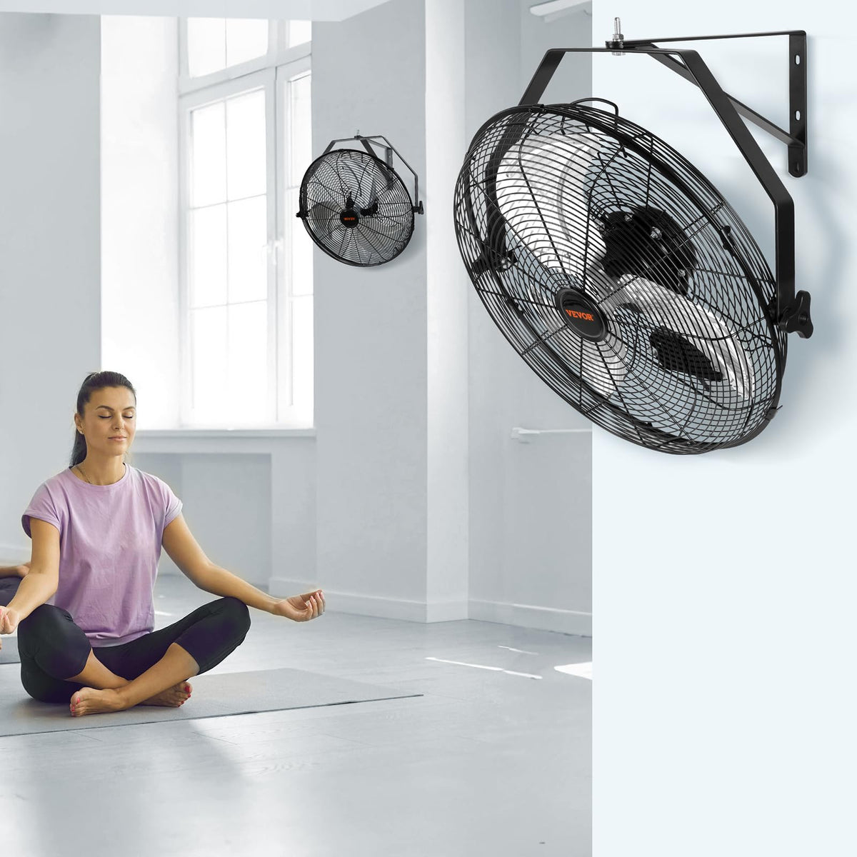 VEVOR 18" Waterproof Wall Mount Fan 2 PCS, 3-Speed 4000 CFM