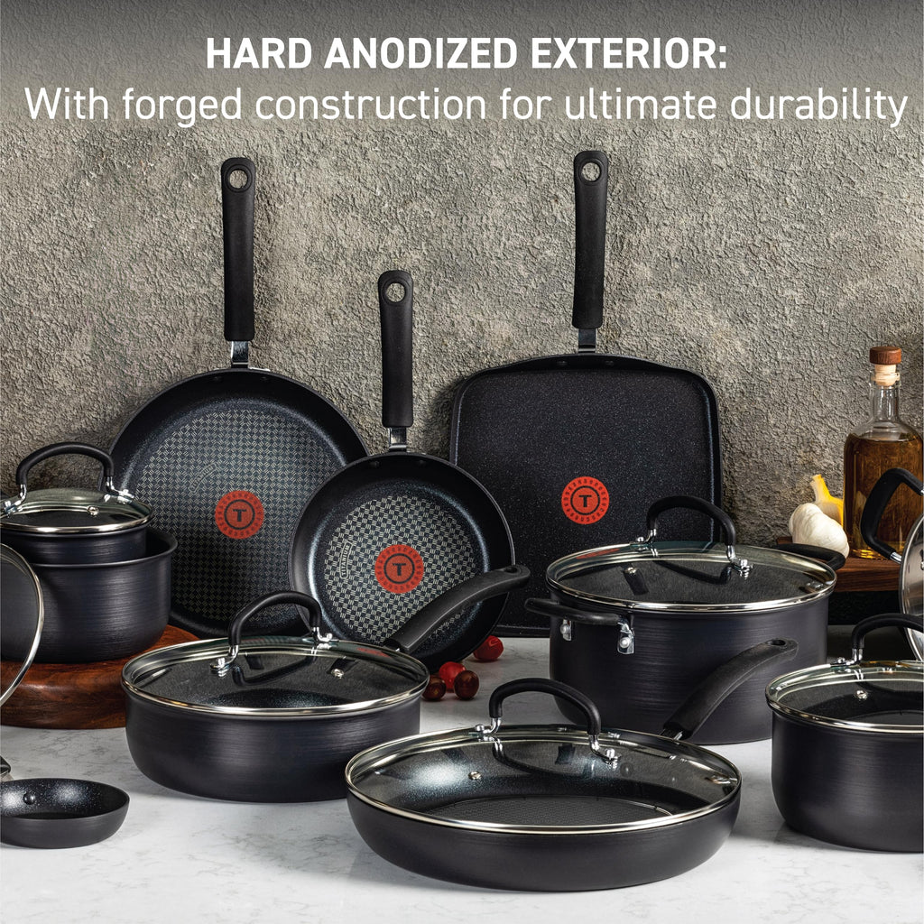 T-FAL Ultimate Hard Anodized Nonstick Cookware Set 17PC
