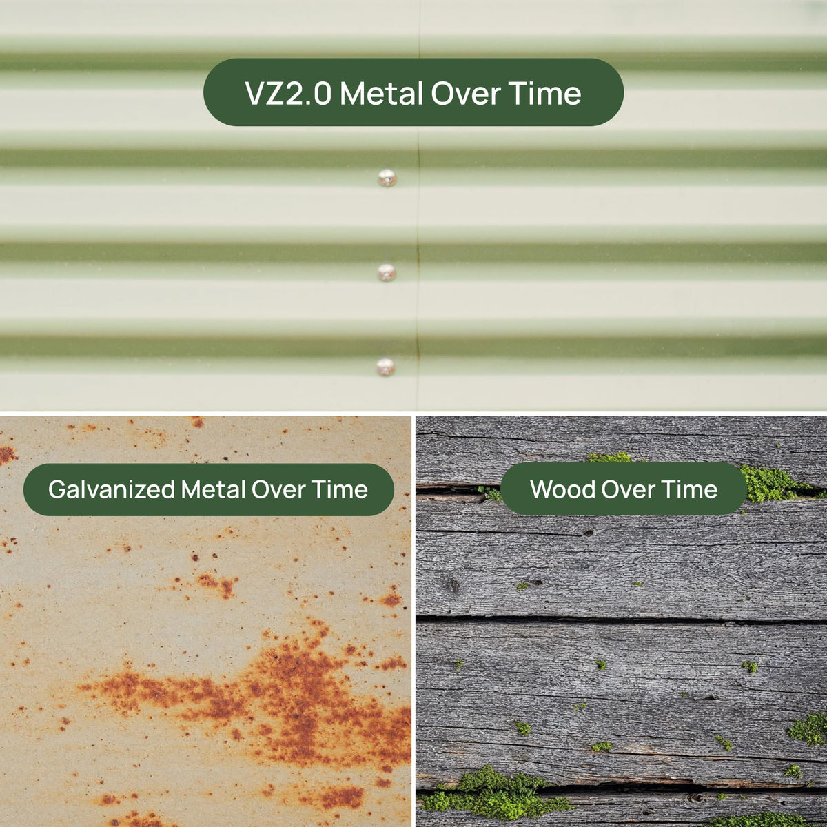VEGO GARDEN Raised Garden Bed Kit - 17" Tall Metal Planter Box