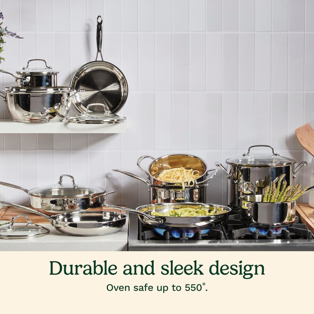 CUISINART 17-Piece Stainless Steel Cookware Set - Classic Collection