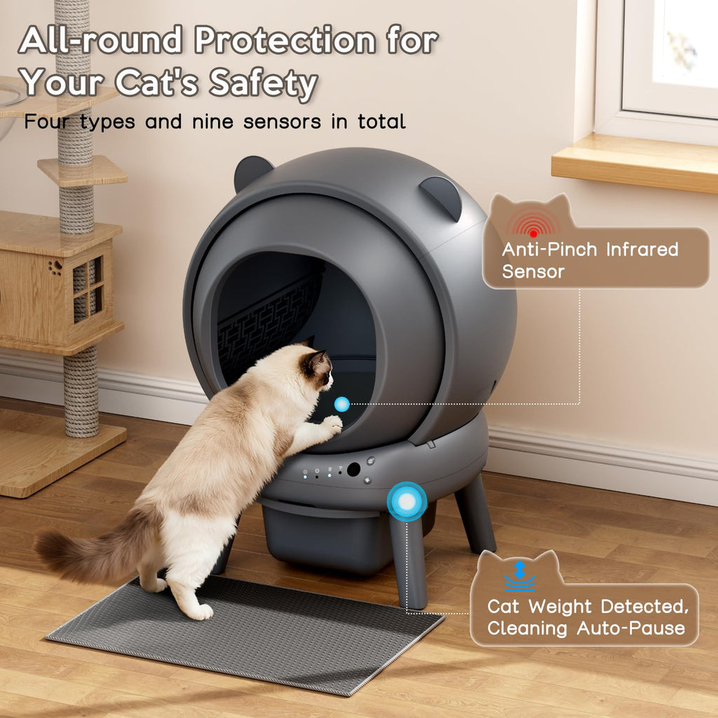 VIVIRATA Automatic Litter Box with App Control for Cats
