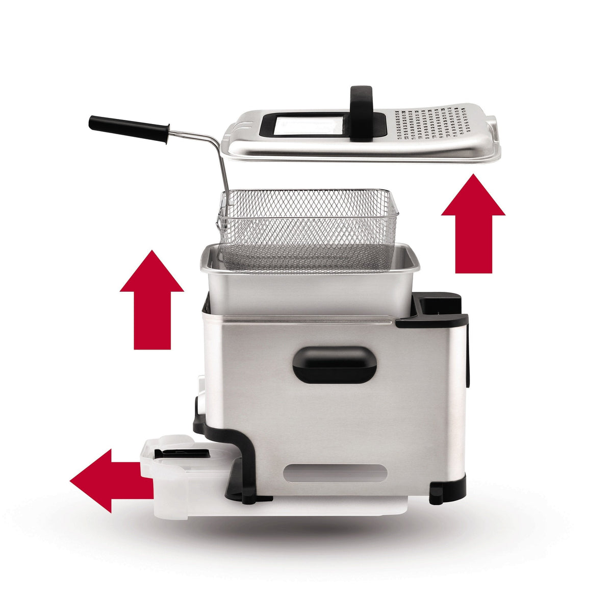 T-FAL 3.5L Stainless Steel Deep Fryer with Oil Filtration