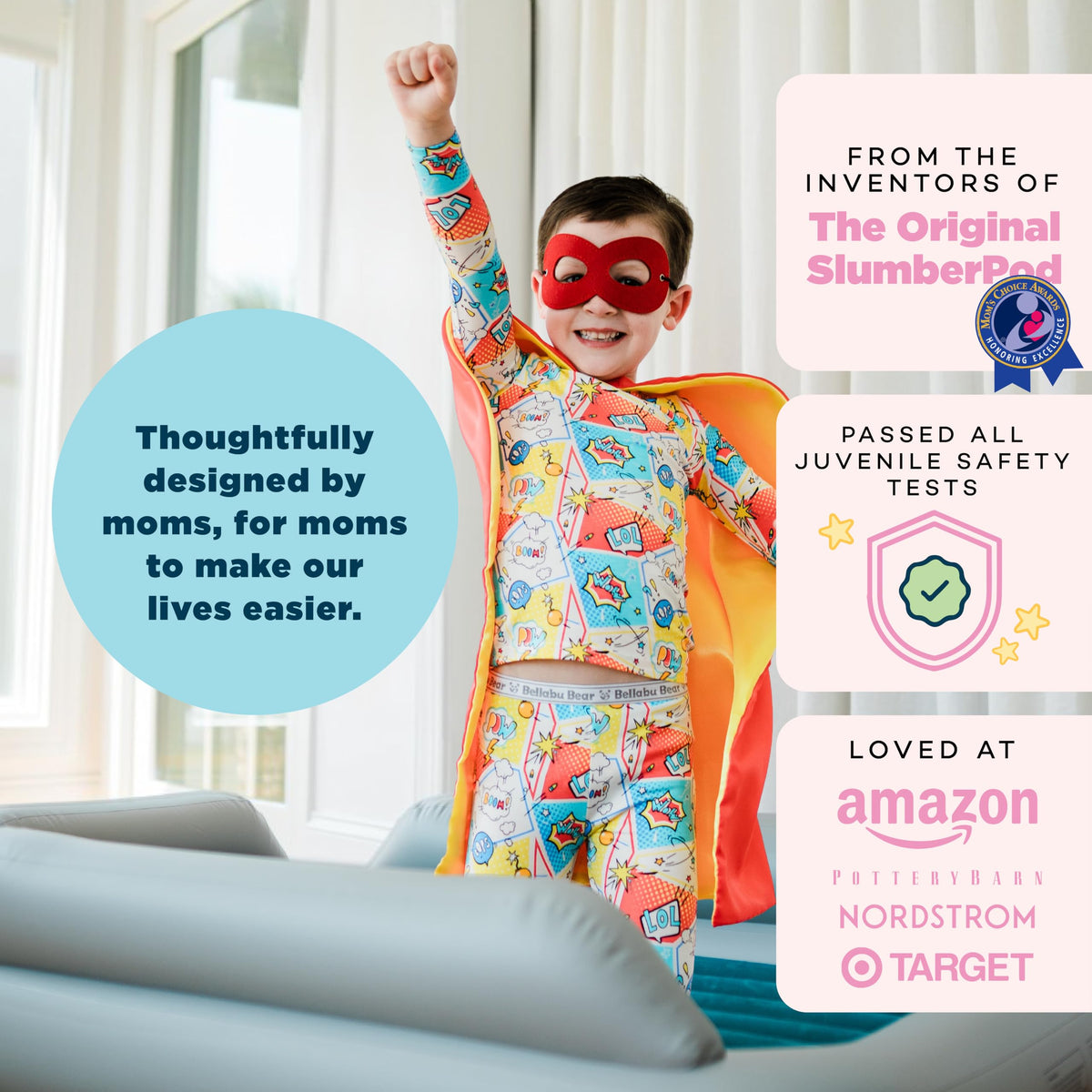 SLUMBERPOD SlumberTot Inflatable Toddler Travel Bed - Portable Air Mattress