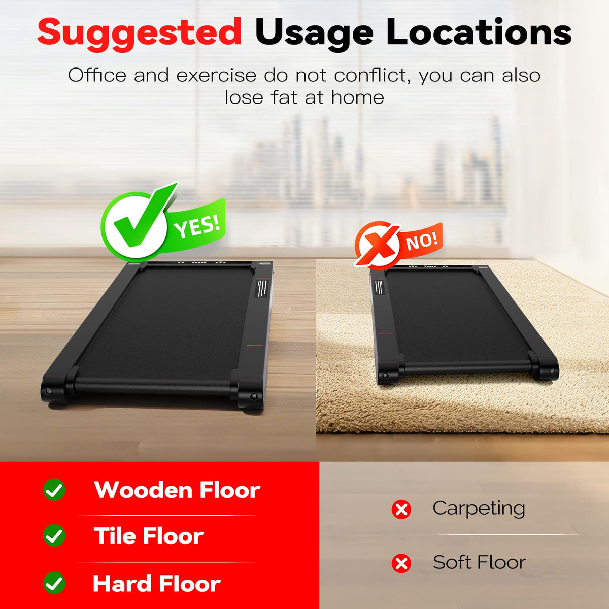 SPERAX Walking Treadmill Pad with APP - 3 in 1 Portable Treadmill