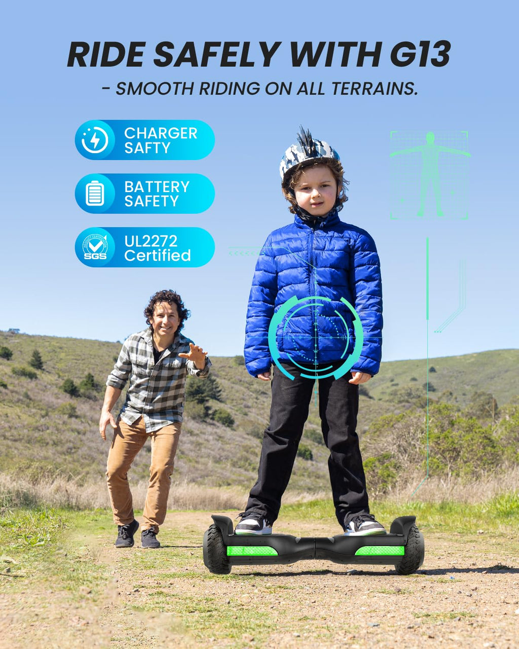 GYROOR Self Balancing Off-Road Scooter G13 with Bluetooth
