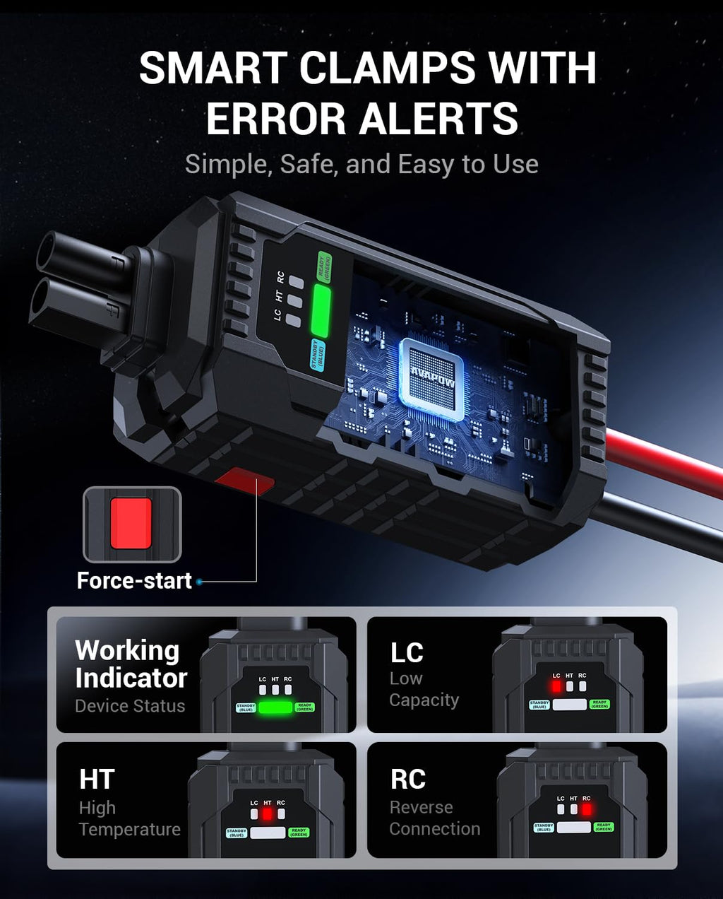 AVAPOW 6000A Car Battery Jump Starter for Gas & Diesel