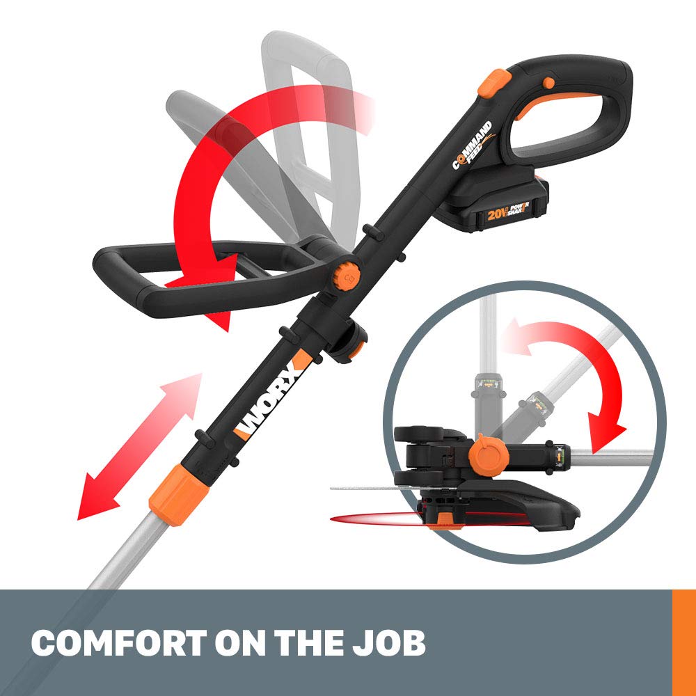 WORX WG170.2 Cordless String Trimmer & Lawn Edger, 20V