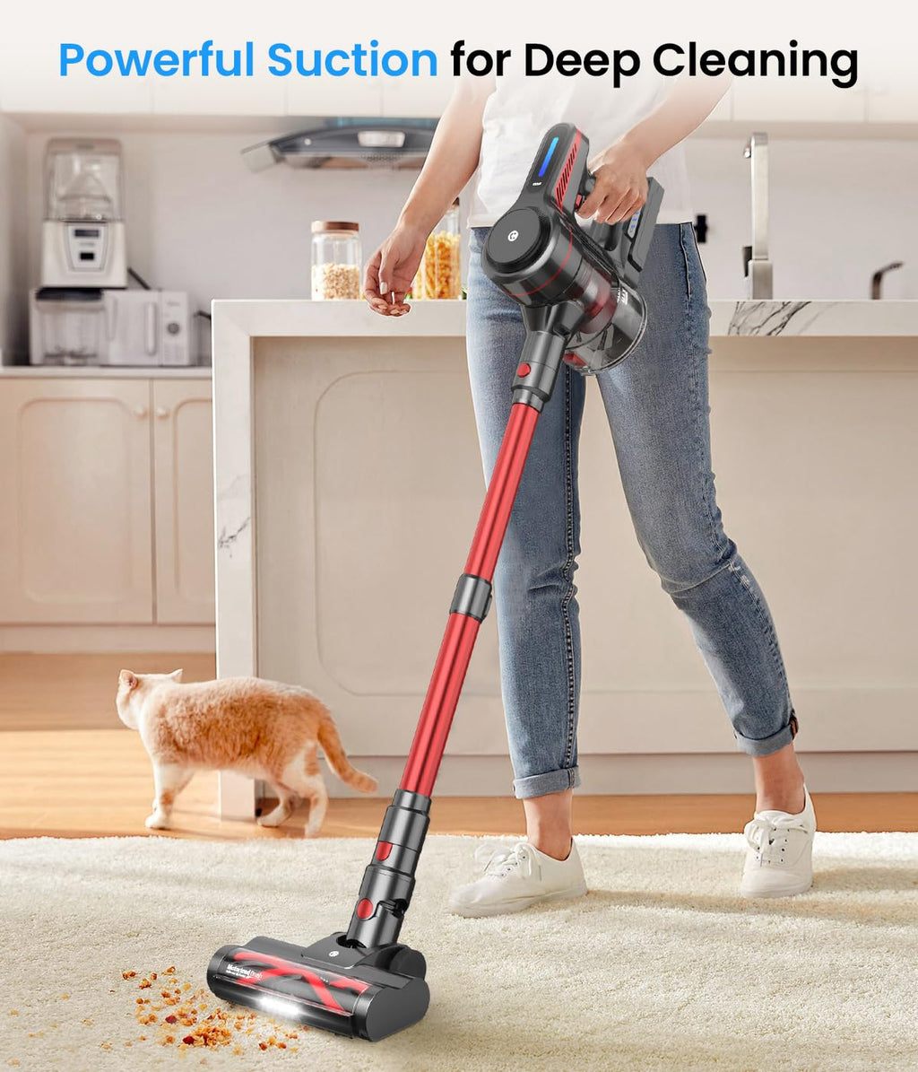 CHEBIO Cordless Stick Vacuum Cleaner with Powerful Suction