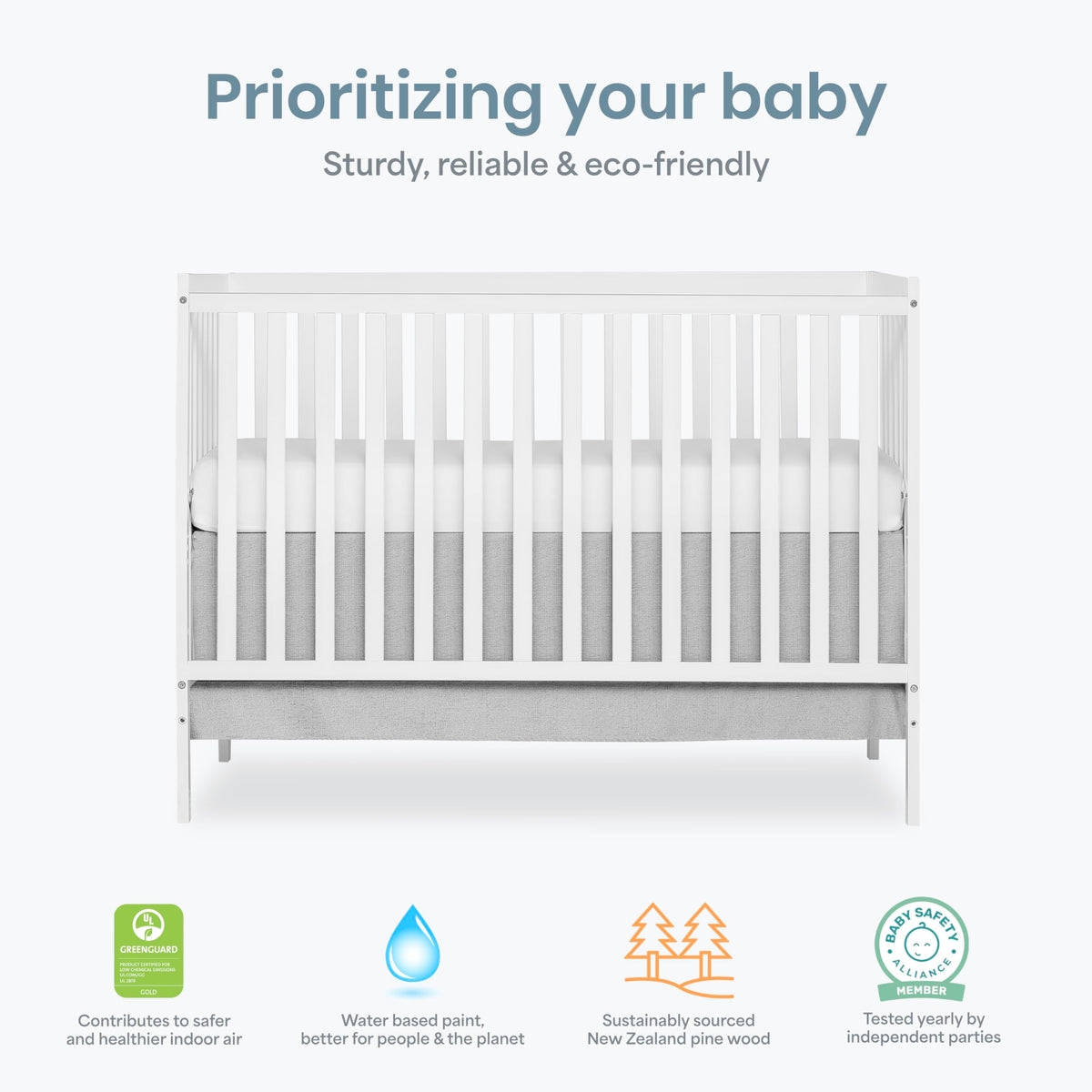 DREAM ON ME Synergy 5-in-1 Convertible Full-Size Baby Crib