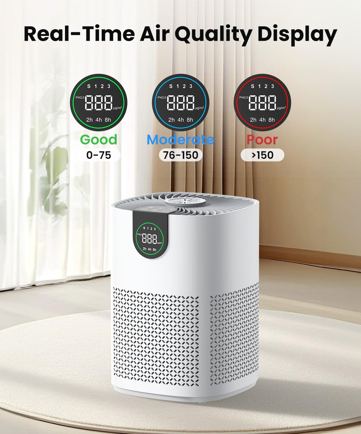 VEWIOR 2 Pack Air Purifiers for Home & Large Rooms