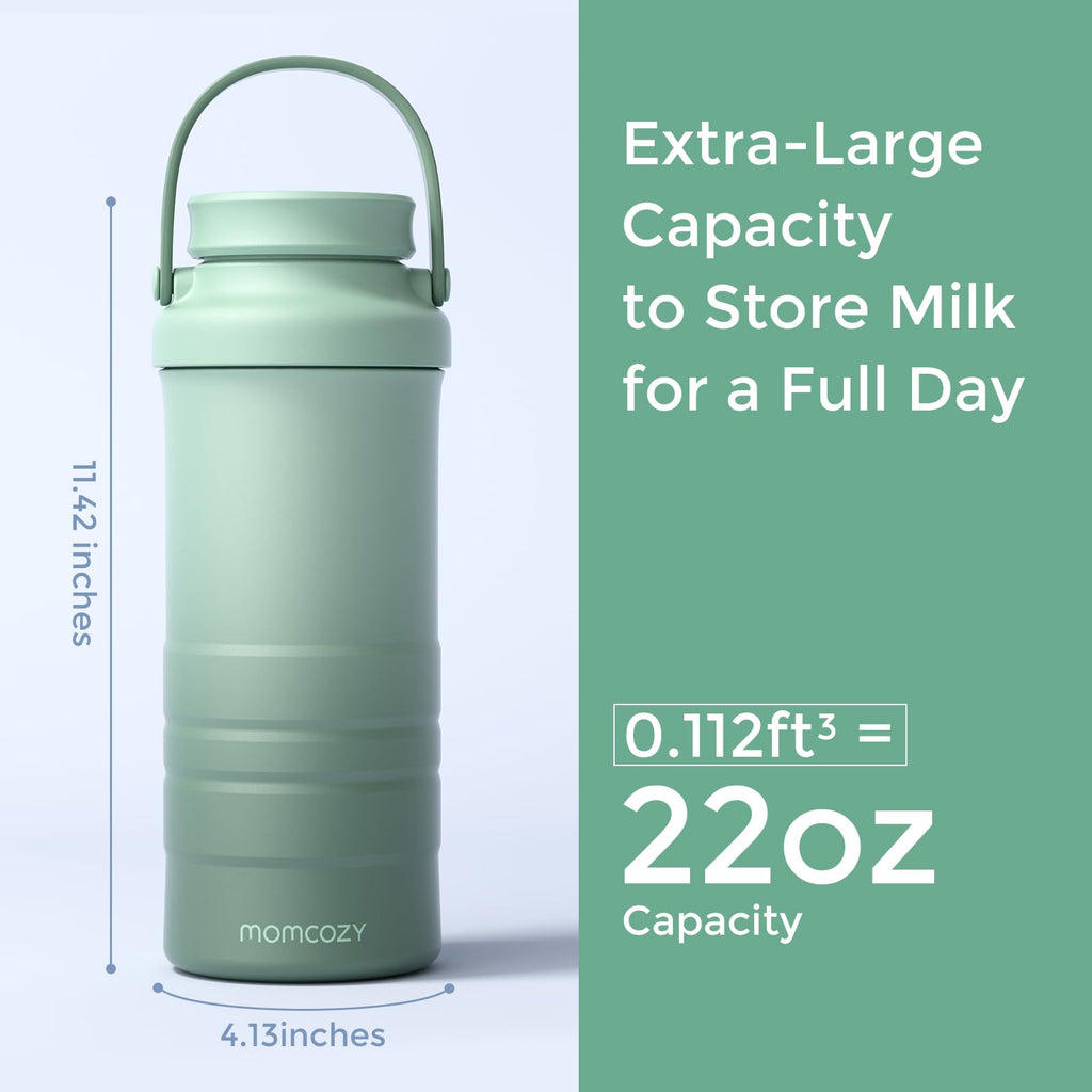 MOMCOZY 22oz Portable Breast Milk Cooler with 24-Hour Chill