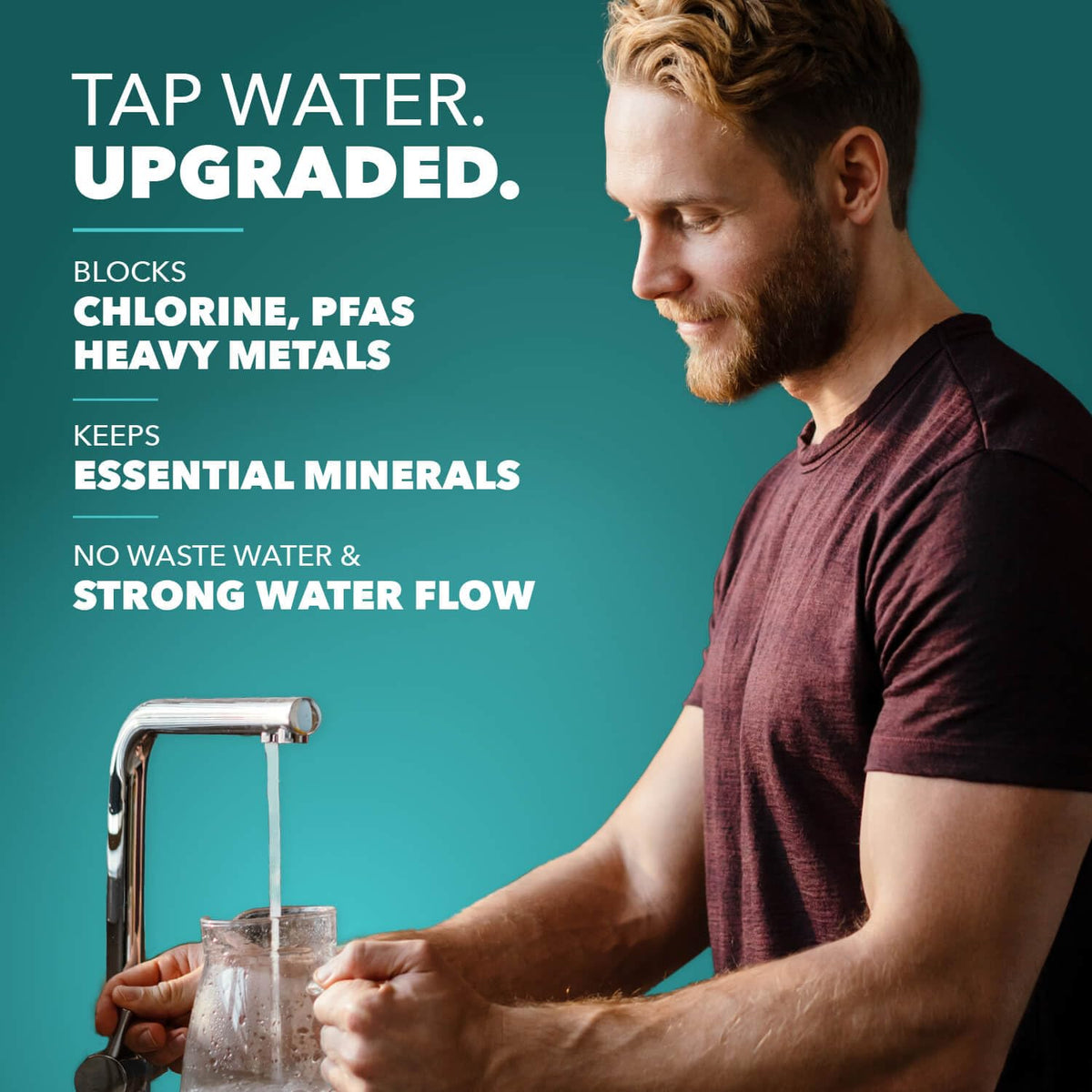 CUZN Under Sink Water Filter - NSF Certified, Reduces Contaminants