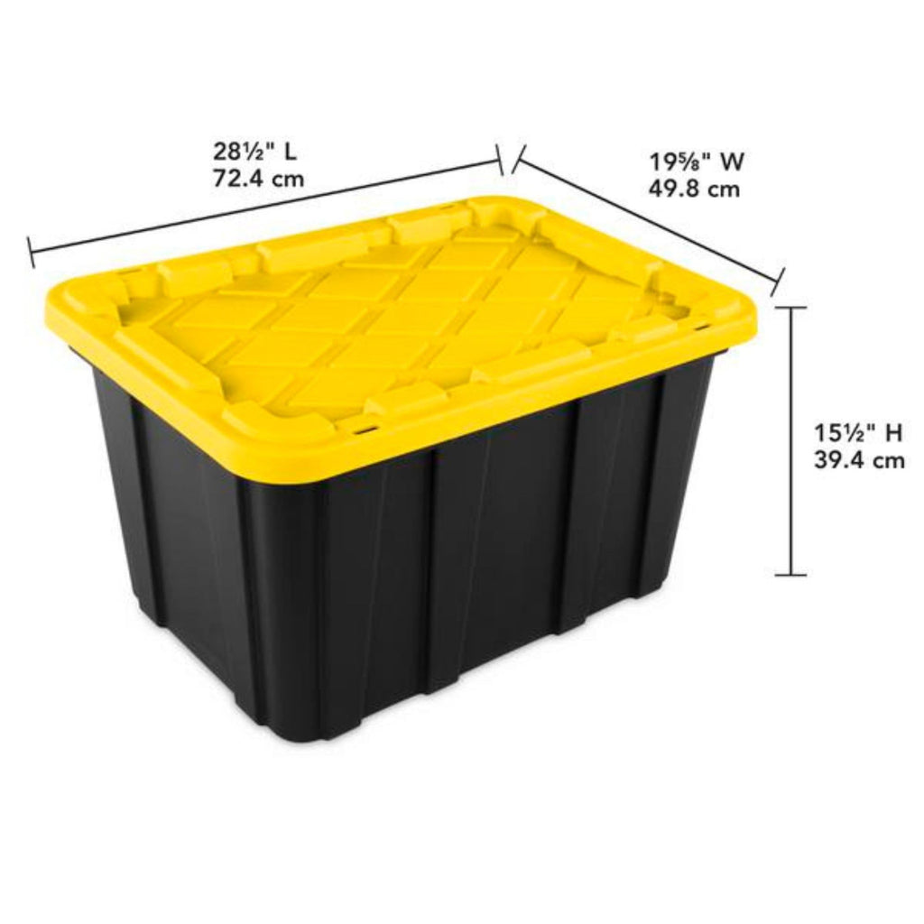 STERILITE 27 Gallon Heavy-Duty Storage Tote - 4-Pack Bins
