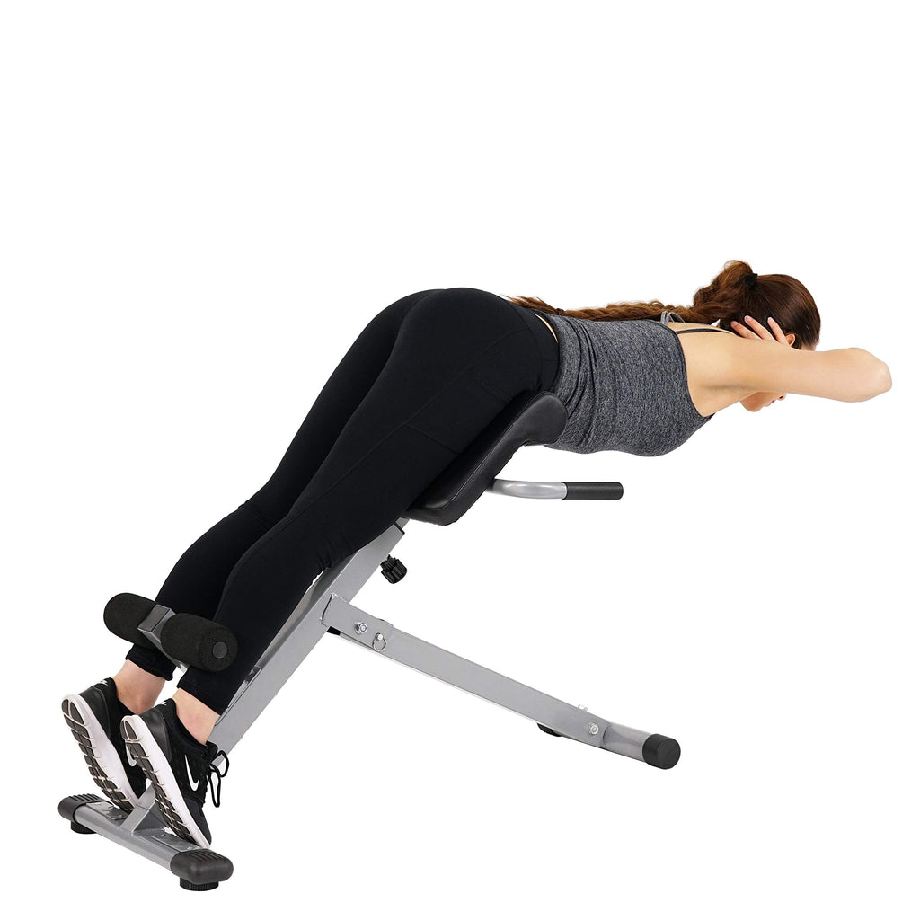SUNNY HEALTH & FITNESS Foldable Hyperextension Roman Chair for Home Gym