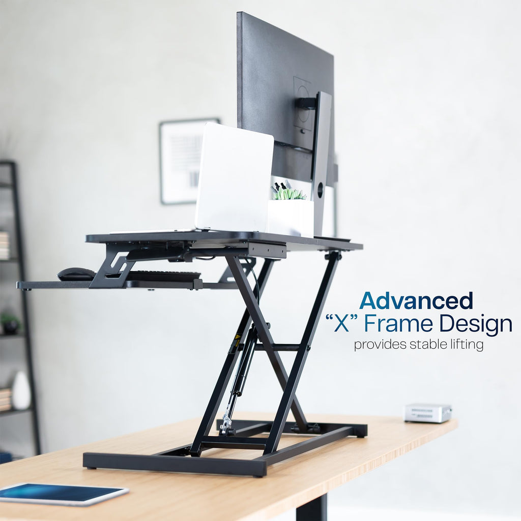 VIVO Height Adjustable Stand Up Desk Converter 32"