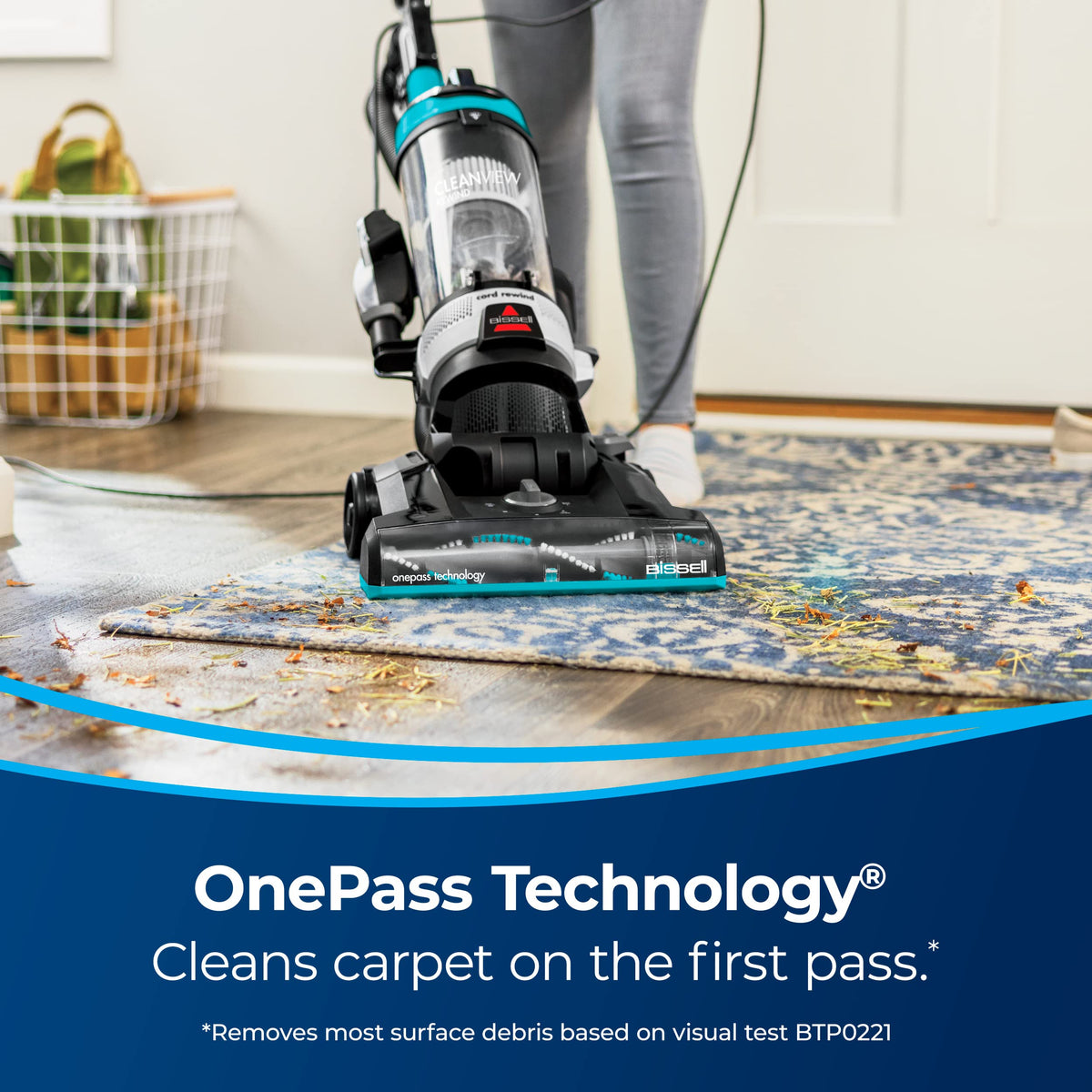 BISSELL CleanView Rewind Bagless Vacuum with Cord Rewind