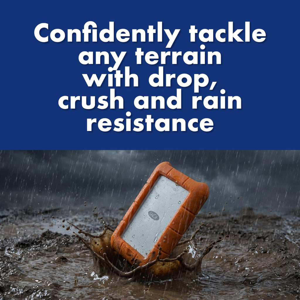 LACIE Rugged 5TB Portable External HDD - USB 3.0/2.0