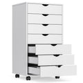OLIXIS 7 Drawer Mobile File Cabinet with Wheels for Home Office