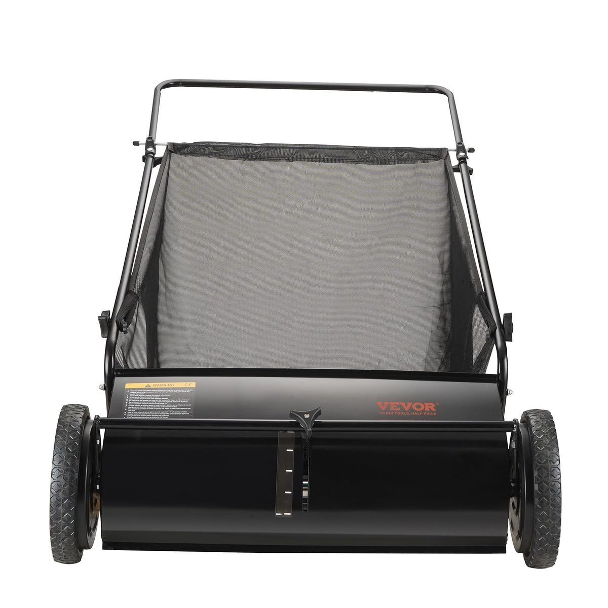 VEVOR Push Lawn Sweeper - 26 Inch Grass & Leaf Collector