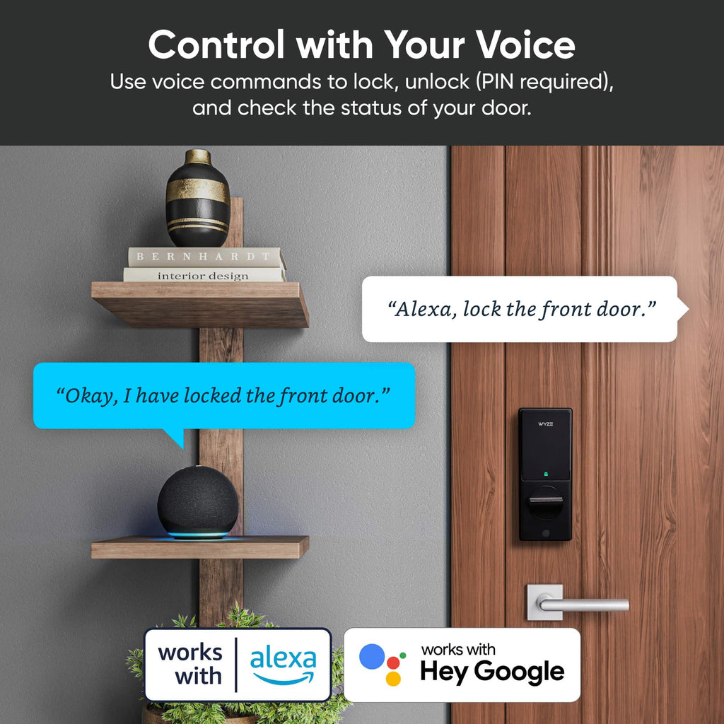 WYZE Palm Lock Smart Door Lock - Keyless Entry, Wi-Fi, Alexa