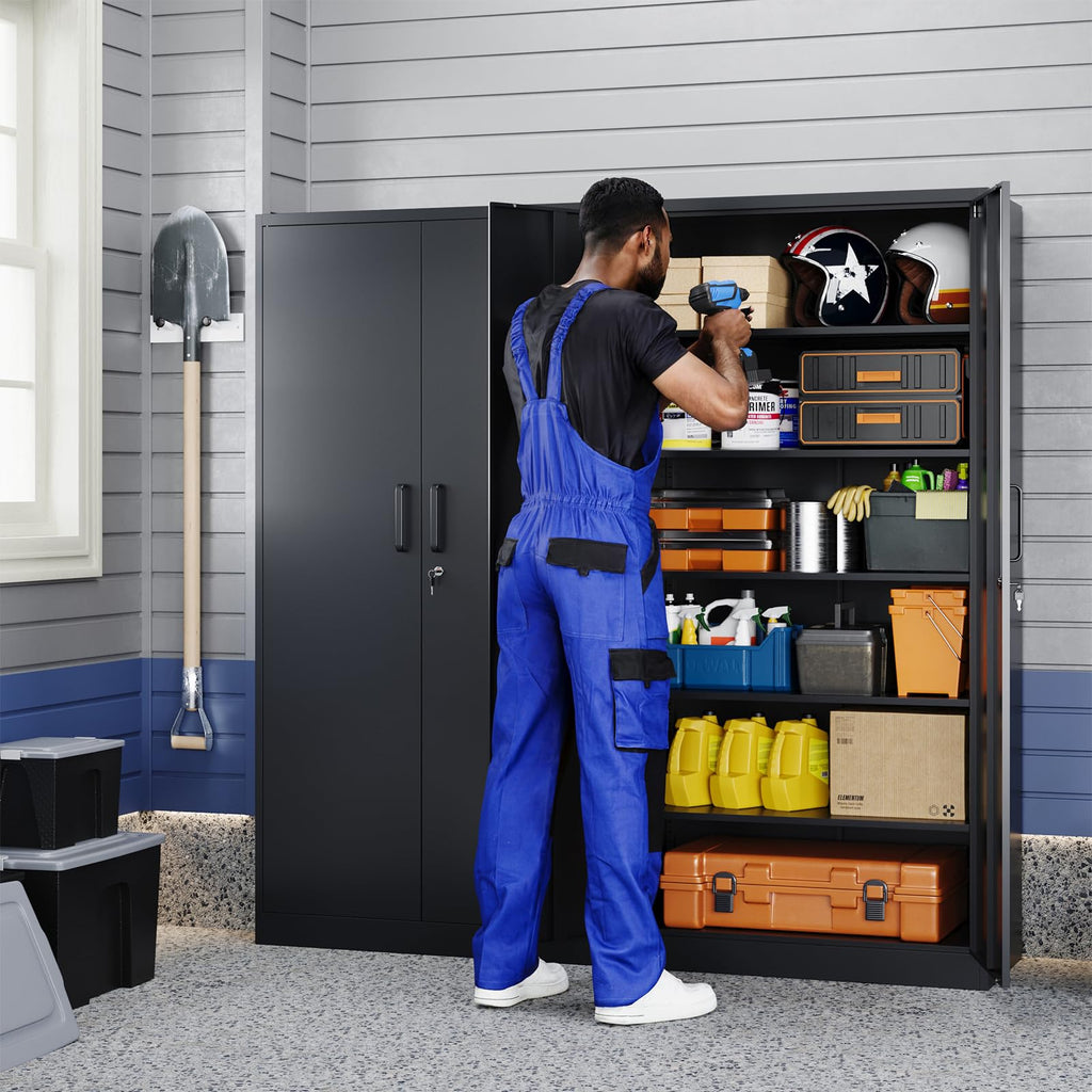 YIZOSH Metal Garage Storage Cabinet - 71" Lockable File Unit