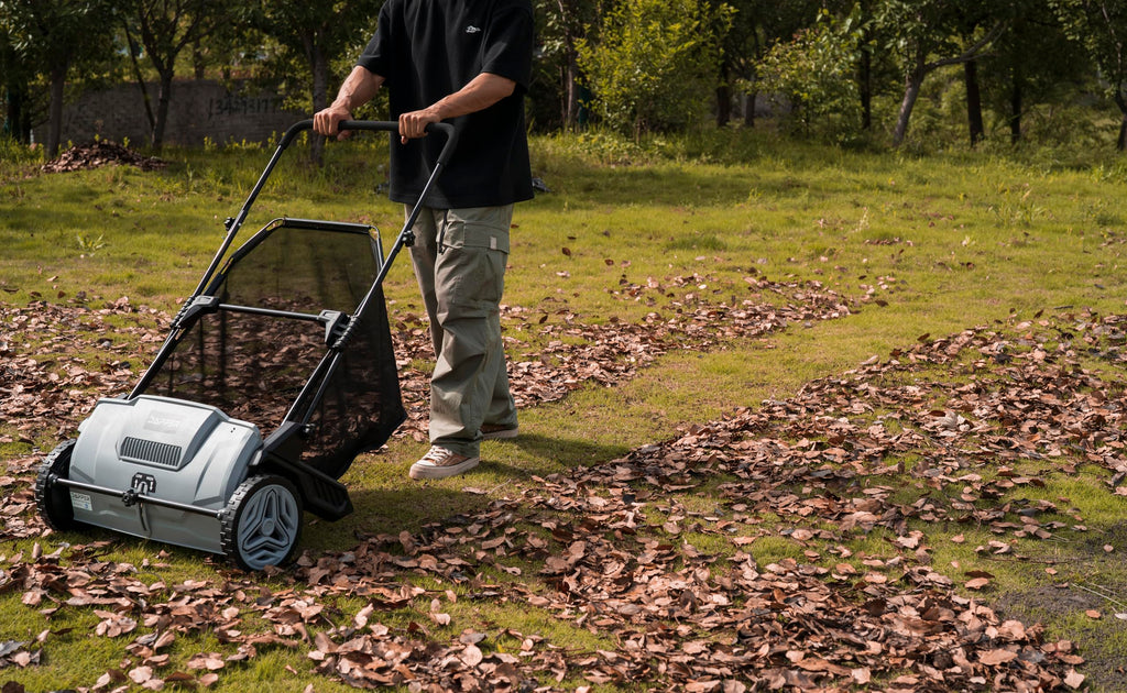DAPPER SUPPLY 21-Inch Push Lawn Sweeper with 3.5 cu. ft. Hopper
